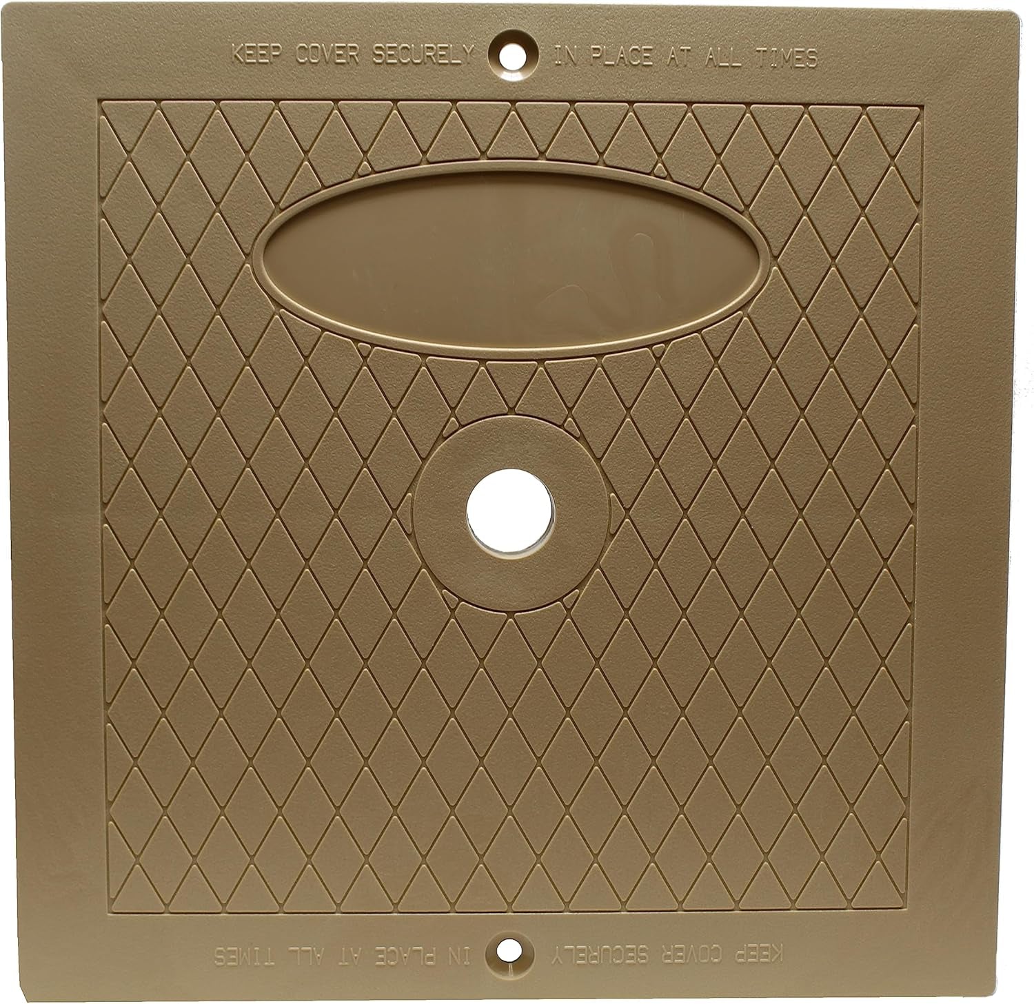 10 Inch Square Skimmer Deck Cover 10"X10" Lid Replacement for Hayward SPX1082E SP1082 (2, Tan)