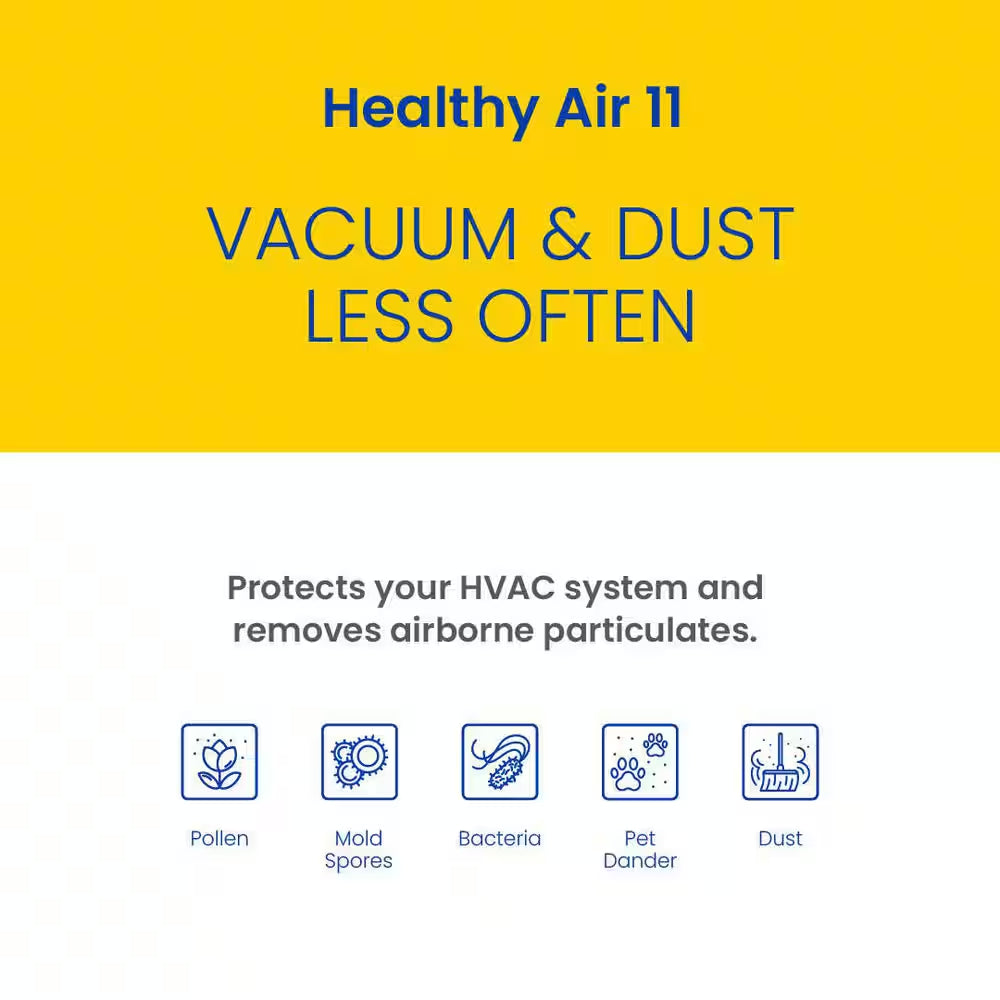 610 16 In. X 25 In. X 4 In. MERV 11 Air Filter for 1625 FG Filter Grille Air Cleaners