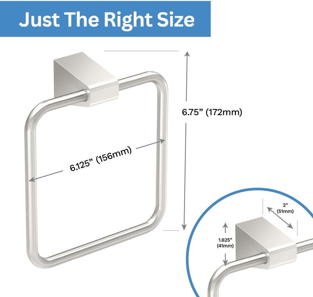 5662 A-Line Towel Ring, Satin Nickel
