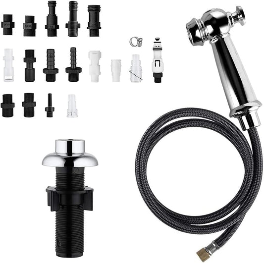 Kitchen Side Sprayer Chrome, Kitchen Sink Sprayer Head Replacement, Kitchen Sink Faucet Sprayer Hose, Kitchen Sprayer Head Replacement,Kitchen Sink Pull Out Spray Head,Kitchen Sink Spray Hose
