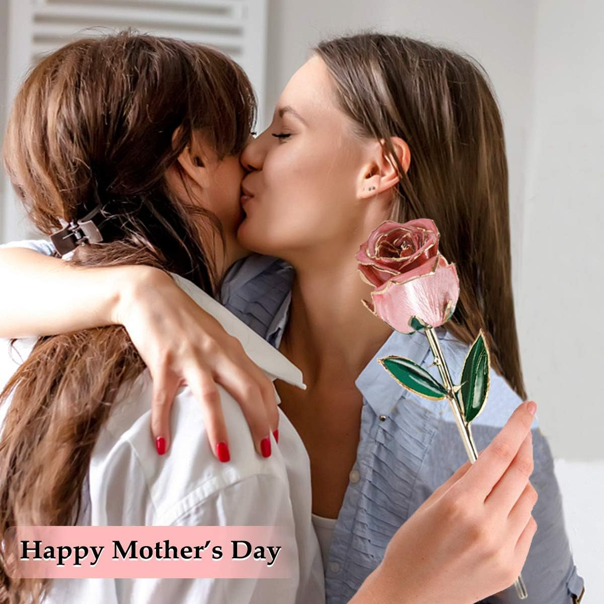 Birthday Gifts 24K Gold Rose, Gold Plated Rose Dipped Rose Everlasting Long Stem Real Rose, Rose Flower Gifts for Valentine'S Day/Christmas/Graduation/Best for Her,Mom,Wife,Women