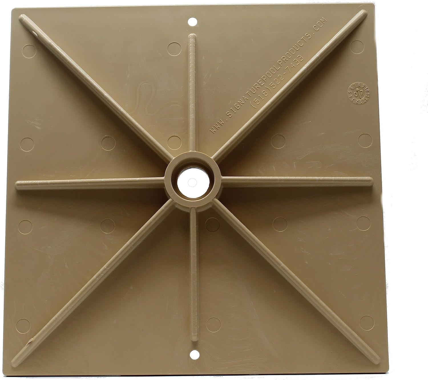 10 Inch Square Skimmer Deck Cover 10"X10" Lid Replacement for Hayward SPX1082E SP1082 (2, Tan)