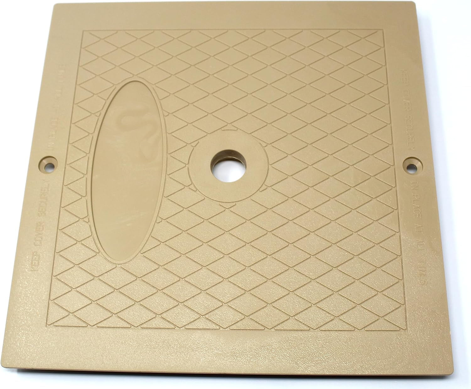 10 Inch Square Skimmer Deck Cover 10"X10" Lid Replacement for Hayward SPX1082E SP1082 (2, Tan)