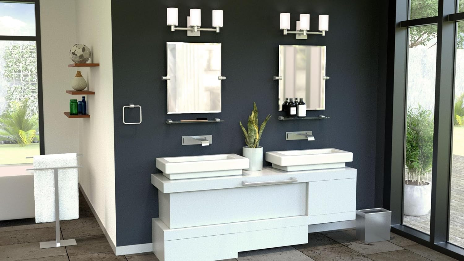 5662 A-Line Towel Ring, Satin Nickel