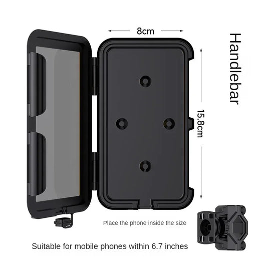 Motorcycle Phone Holder Support Moto Bicycle Waterproof Case Handlebar Stand Case Mount Waterproof Scooter Motorbike Phone Bag