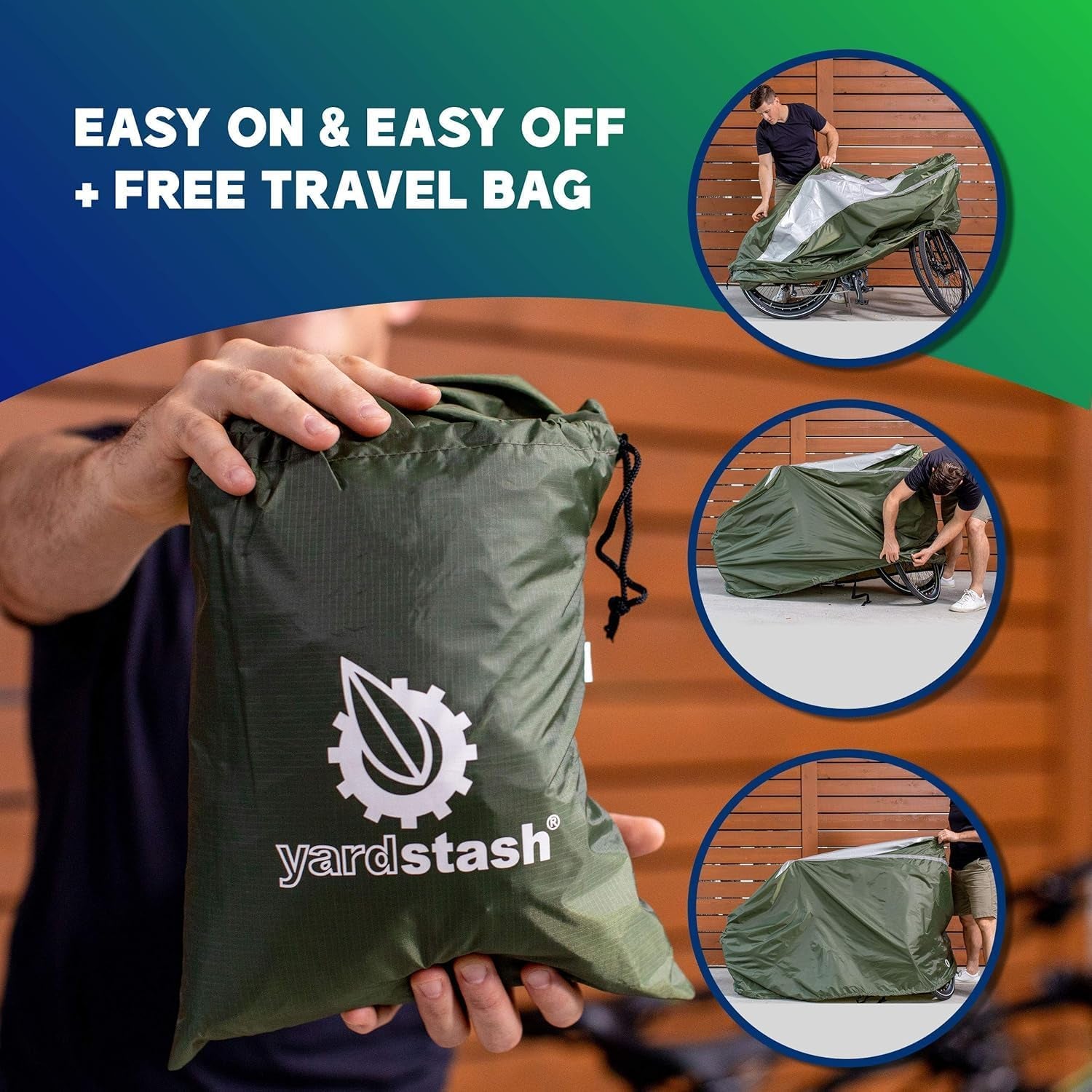 Bike Cover – Reflective Bicycle Covers for outside Storage - Waterproof & Weatherproof Garden Tarp Shelters for Bikes, Trikes, 29Ers, and Electric Bicycles