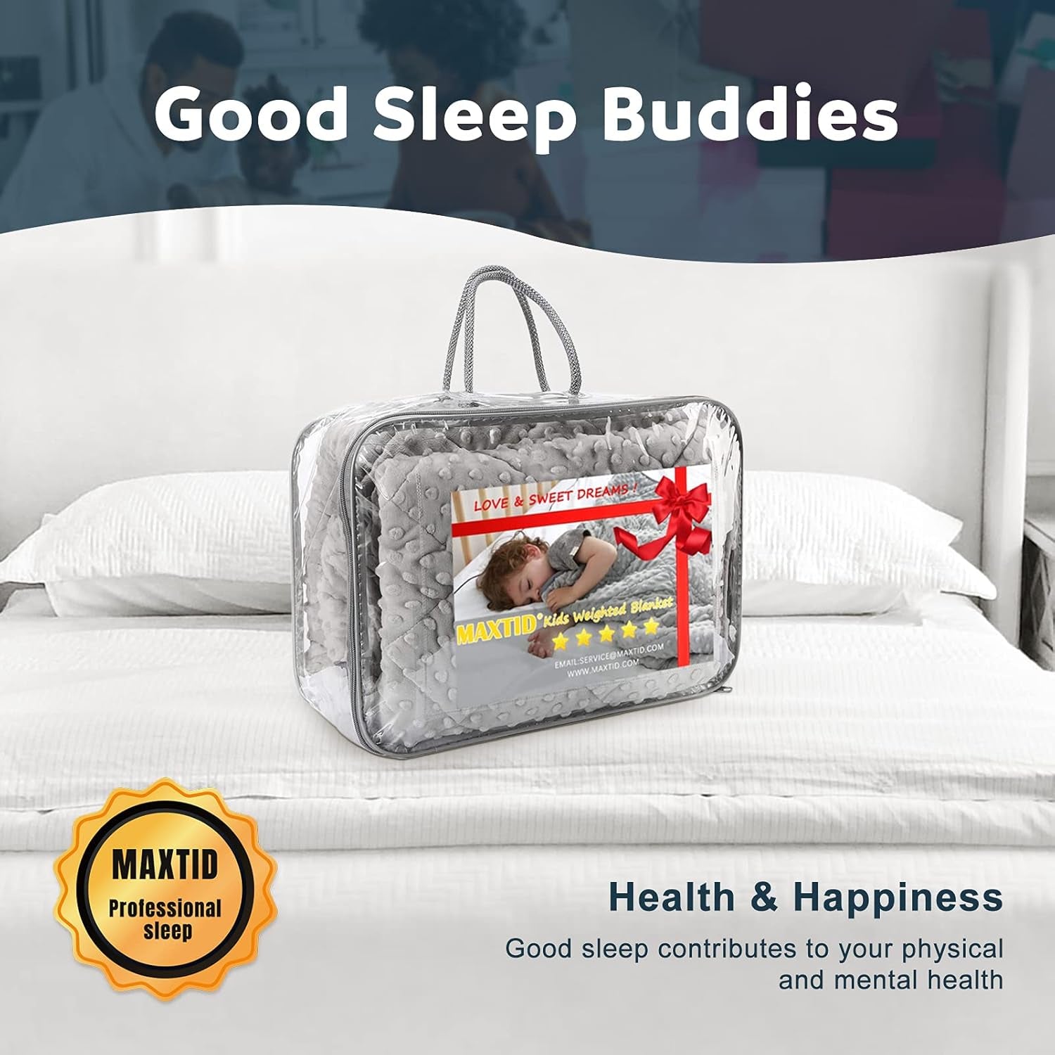 Violet Weighted Blanket for Kids 5Lbs 36Inx48In for Children 30 to 70Lbs Child Heavy Blanket Purple