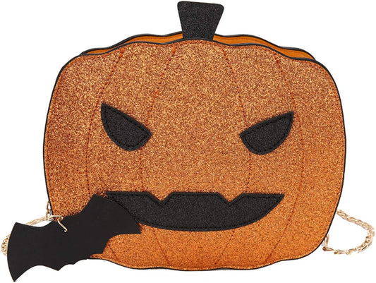 Women Pumpkin Shoulder Bag Novelty Devil Crossbody Purse Fashion Halloween Trick or Treat Purses and Handbags