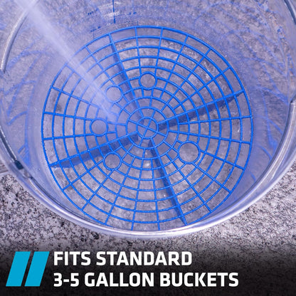 Automotive Bucket Insert Grit Trap for Car Wash and Detail Kits, Helps Remove Dirt and Debris from Microfiber, Mitts, Cloths, and Sponges, Blue