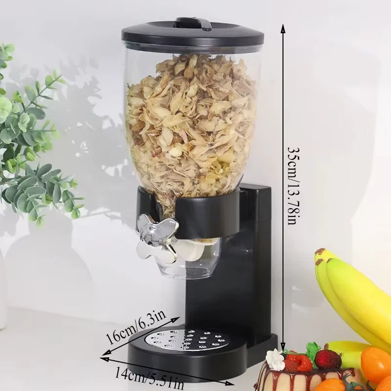 Single/Dual/Three Control Dry Food Dispenser - Multipurpose Snack, Cereal Container, No-Electricity Needed, Ideal for Christmas