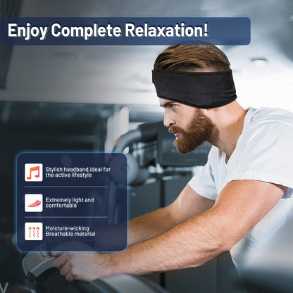 Bluetooth Sports Headband Headphones Ultra-Thin HD Stereo for Workout, Travel, Meditation