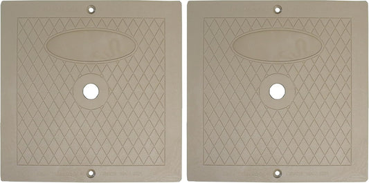 10 Inch Square Skimmer Deck Cover 10"X10" Lid Replacement for Hayward SPX1082E SP1082 (2, Tan)