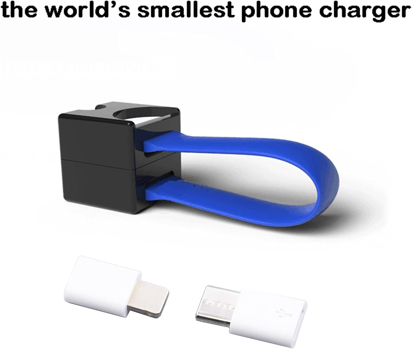 Portable Magnetic AA/AAA Battery Phone Emergency Charger with Microusb-Lightning Adapter and Microusb-Typec Adapter Suit for Cell Phone Smart Devices