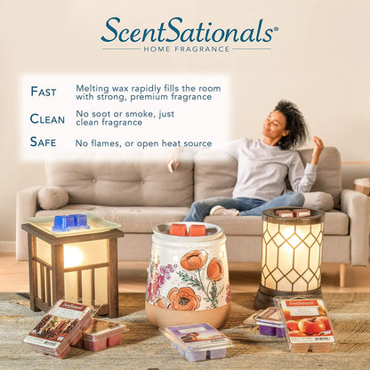 Wax Melt Warmer - Art Glass Collection Allure - Melter for Scented Wax, Fragrance Cubes and Tarts