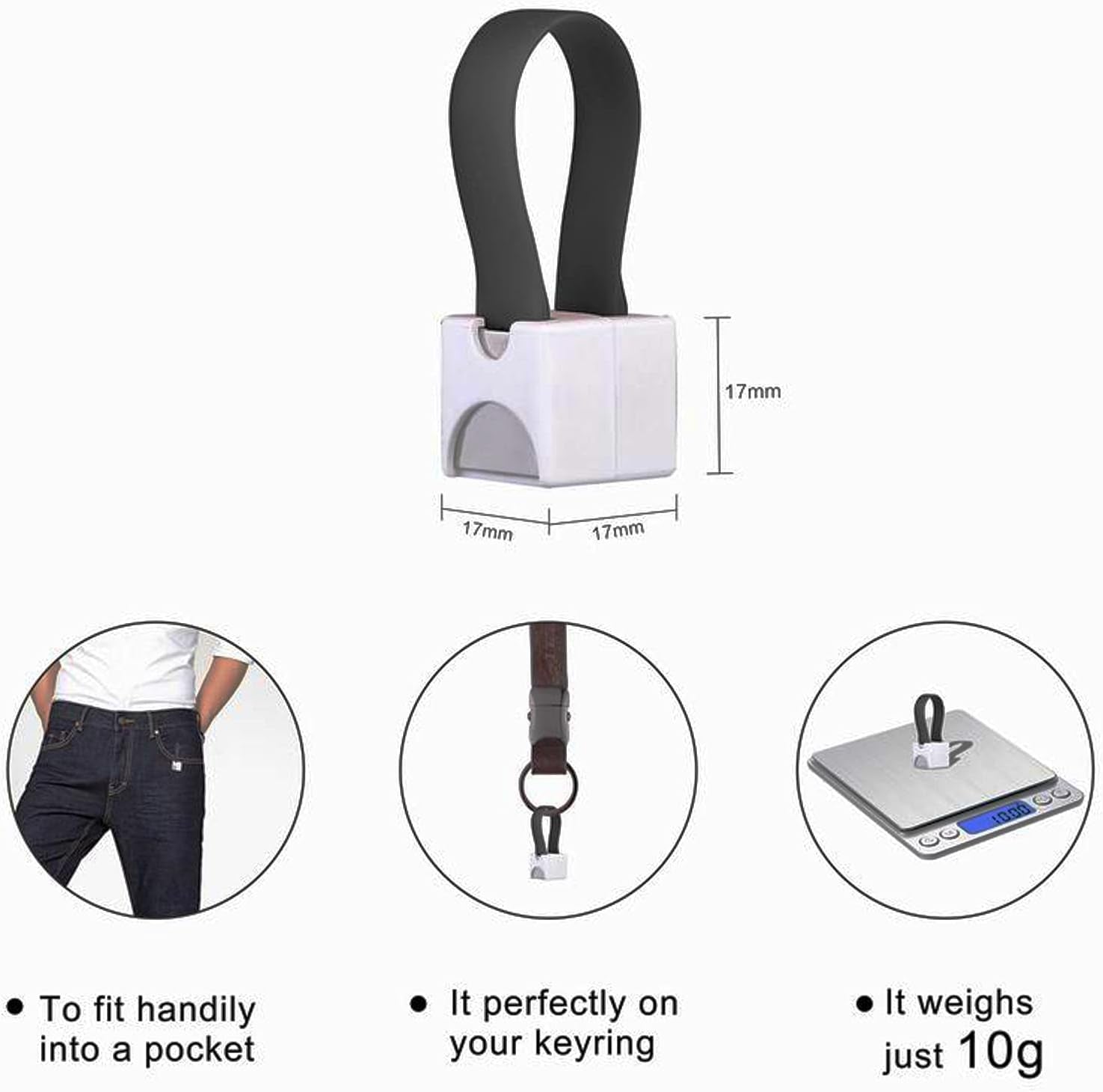 Portable Magnetic AA/AAA Battery Phone Emergency Charger with Microusb-Lightning Adapter and Microusb-Typec Adapter Suit for Cell Phone Smart Devices
