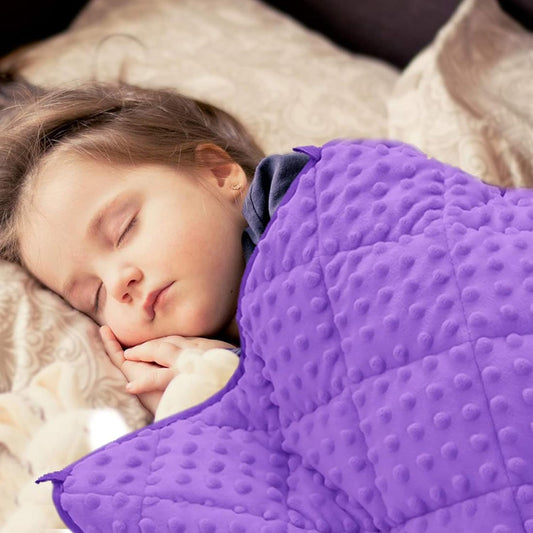Violet Weighted Blanket for Kids 5Lbs 36Inx48In for Children 30 to 70Lbs Child Heavy Blanket Purple