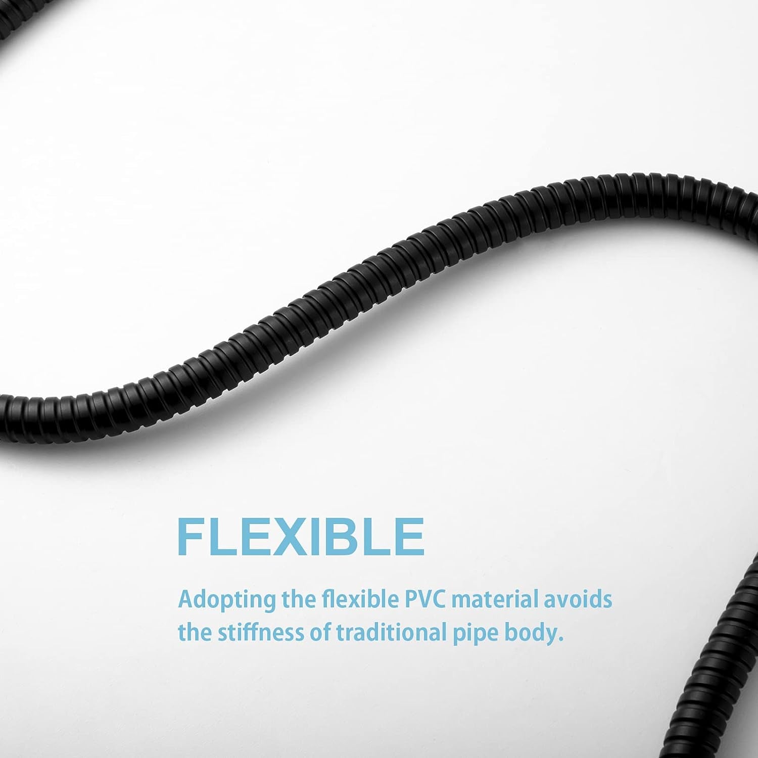 Shower Hose, Kink Free Stainless Steel Shower Hose Attachment Electroplating Handheld Shower Head Hose Flex Hoses Extension with Brass Insert & Nut for Pet Bathing Cleaning 60 Inch, Matte Black