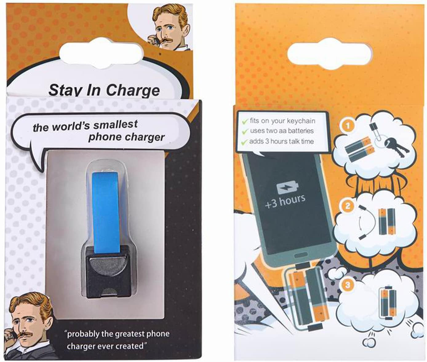 Portable Magnetic AA/AAA Battery Phone Emergency Charger with Microusb-Lightning Adapter and Microusb-Typec Adapter Suit for Cell Phone Smart Devices