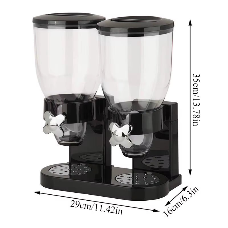 Single/Dual/Three Control Dry Food Dispenser - Multipurpose Snack, Cereal Container, No-Electricity Needed, Ideal for Christmas