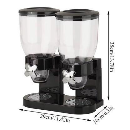 Single/Dual/Three Control Dry Food Dispenser - Multipurpose Snack, Cereal Container, No-Electricity Needed, Ideal for Christmas