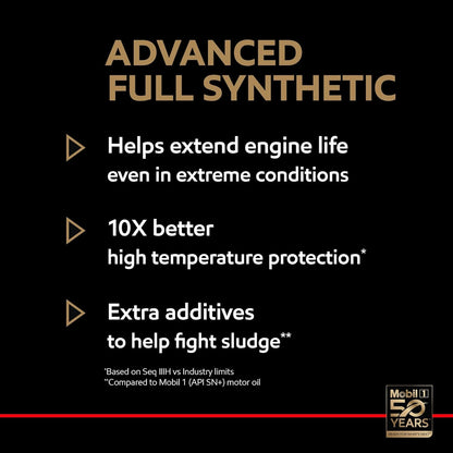 1 Advanced Full Synthetic Motor Oil 5W-20, 5 Quart
